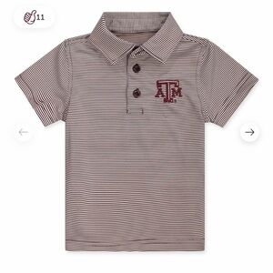 COLLEGIATE OUTFITTERS Texas A&M Microstripe Embroidered Performance Polo - 3M